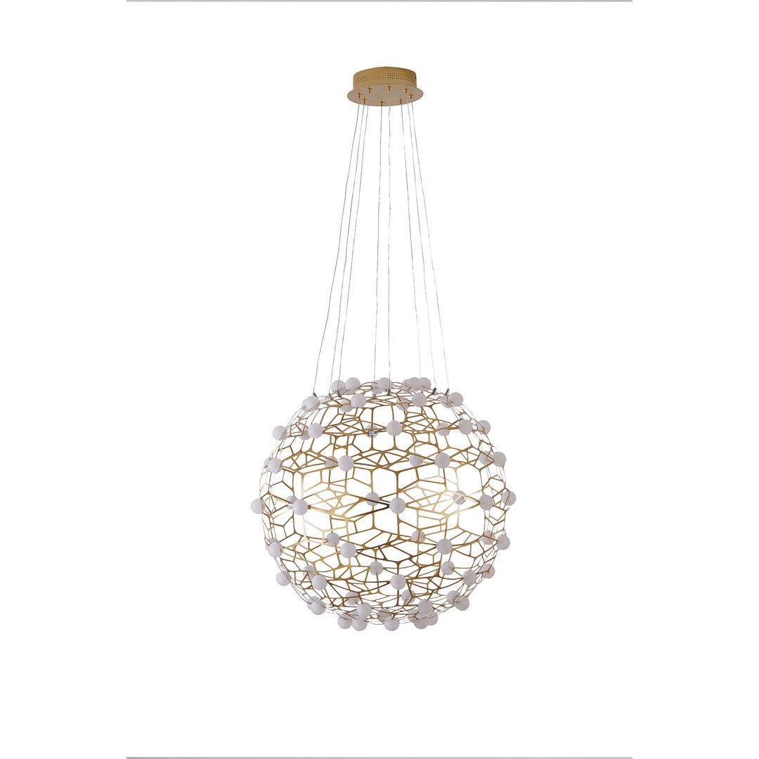 Led Chandelier In Gold Finish