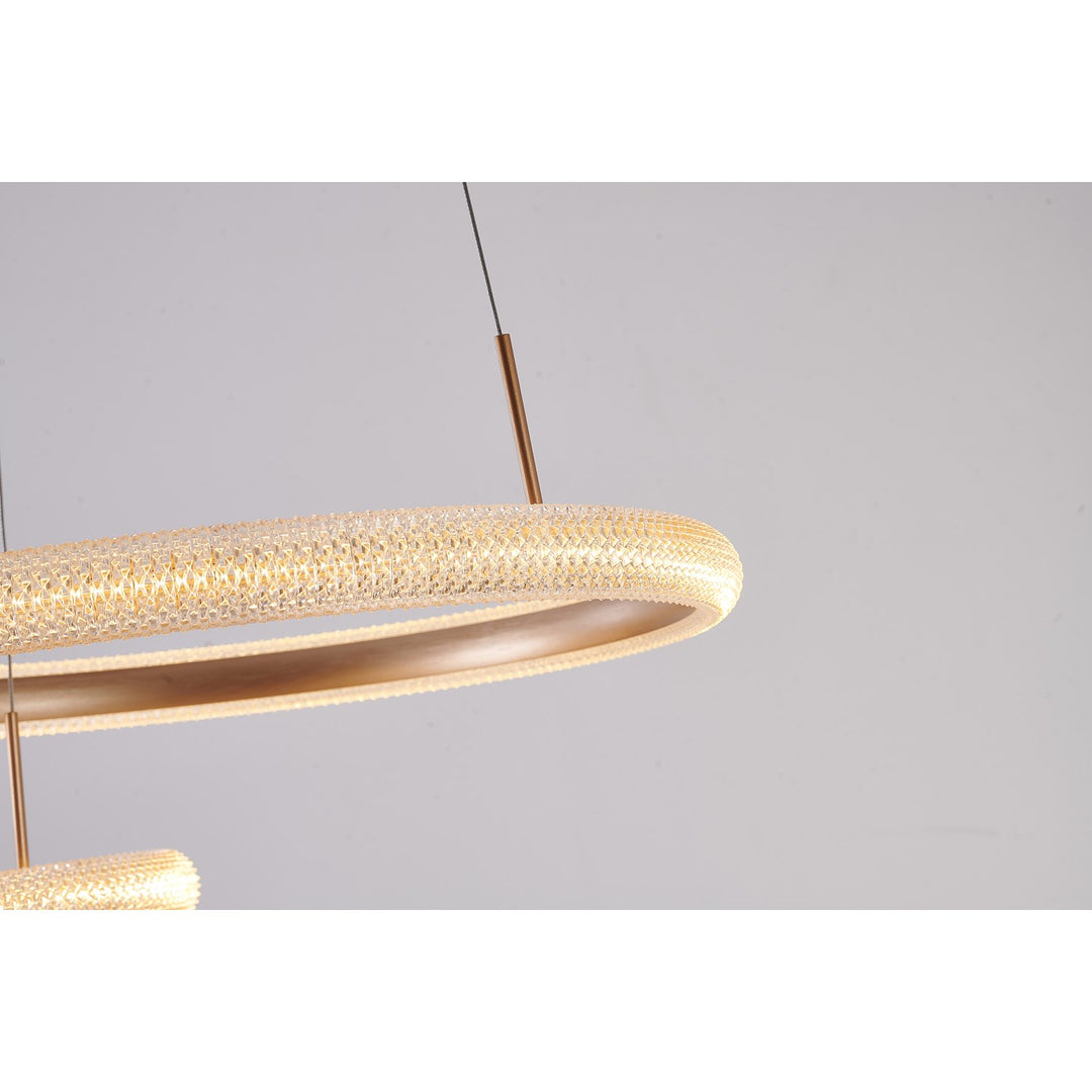 Led Chandelier In Gold Finish