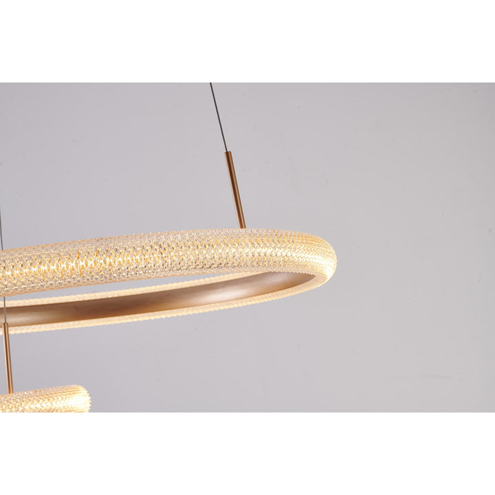 Led Chandelier In Gold Finish