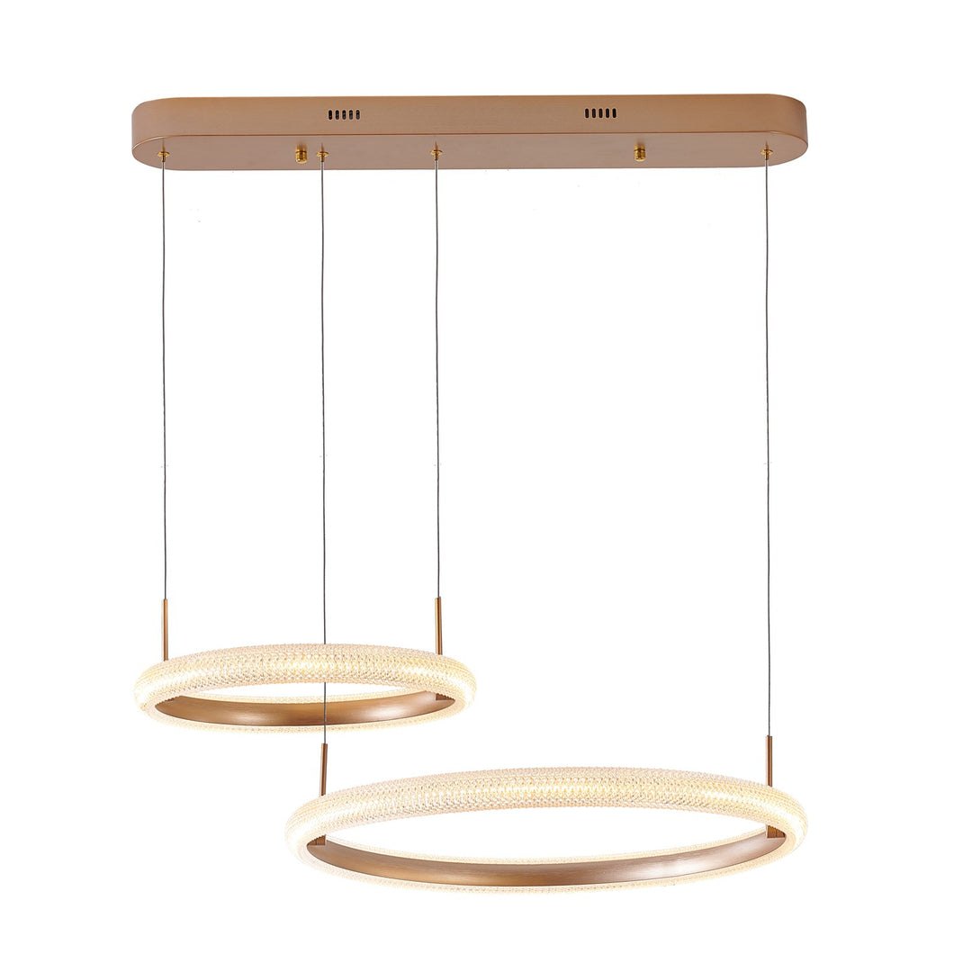 Led Chandelier In Gold Finish