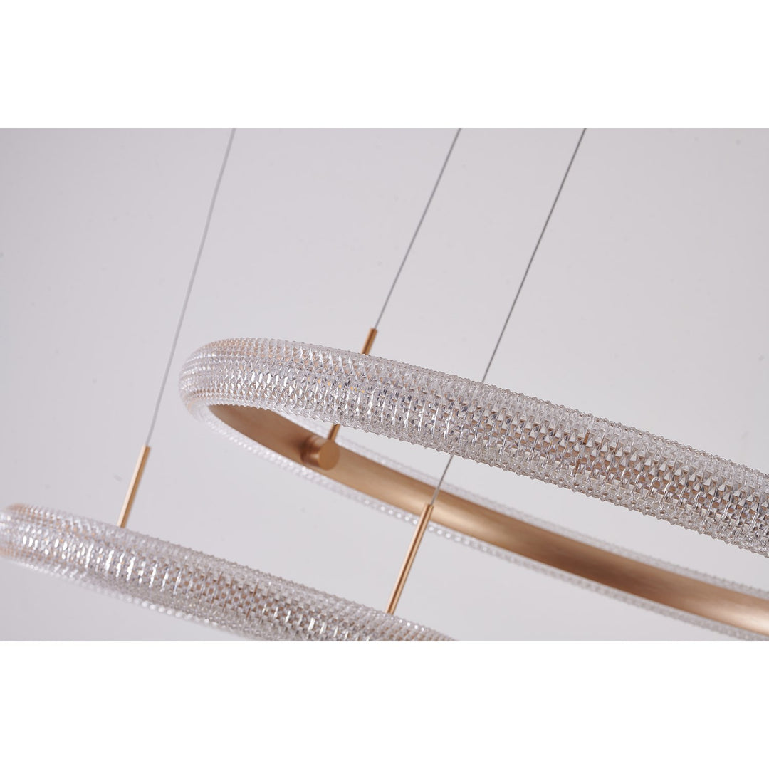 Led Chandelier In Gold Finish