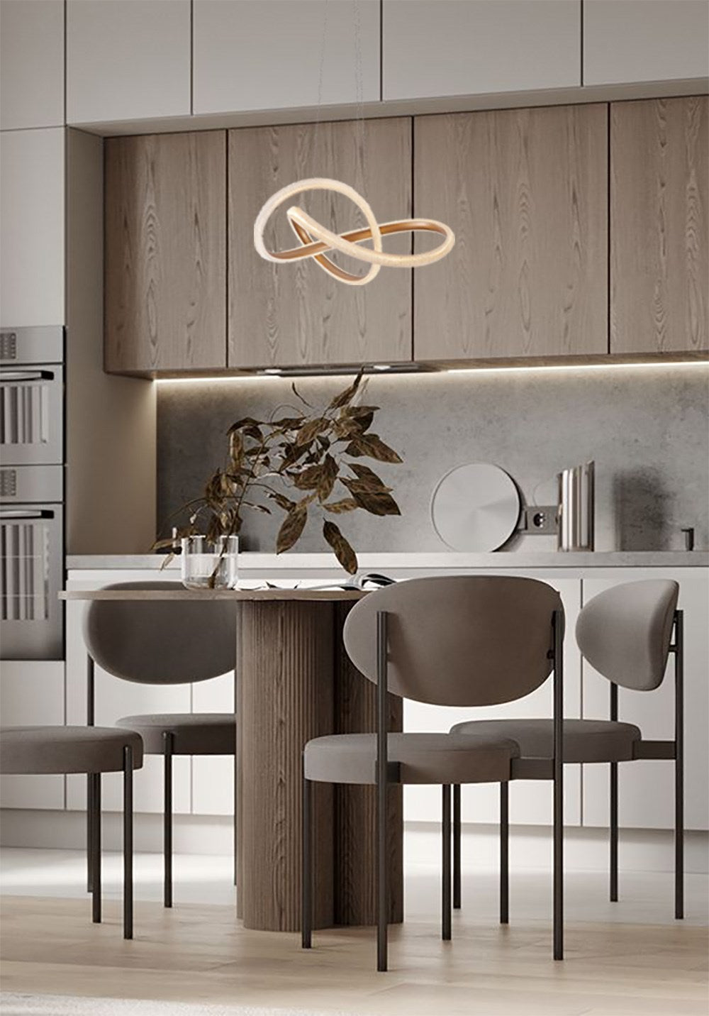 Led Chandelier In Gold Finish by Bethel