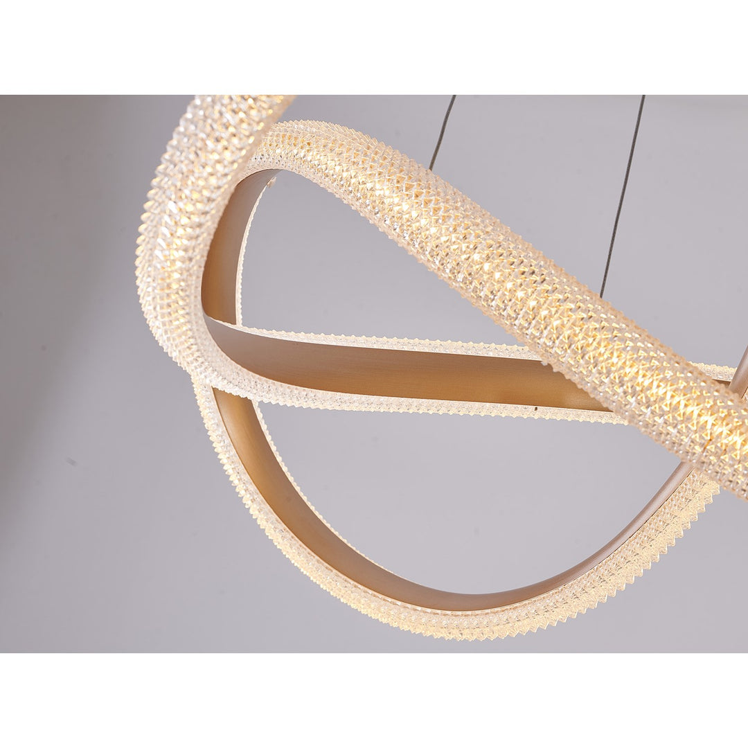 Led Chandelier In Gold Finish