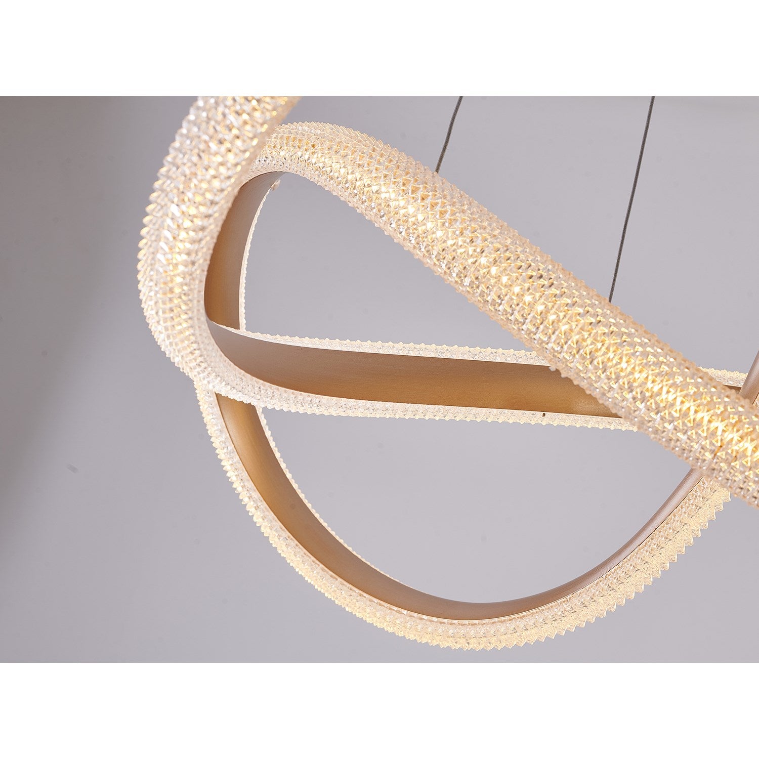 Led Chandelier In Gold Finish