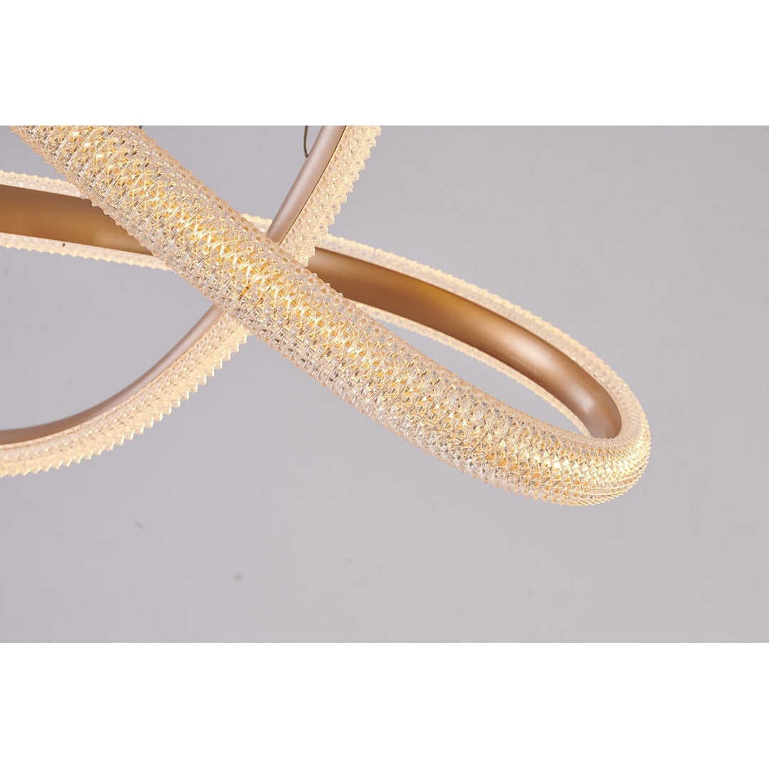 Led Chandelier In Gold Finish