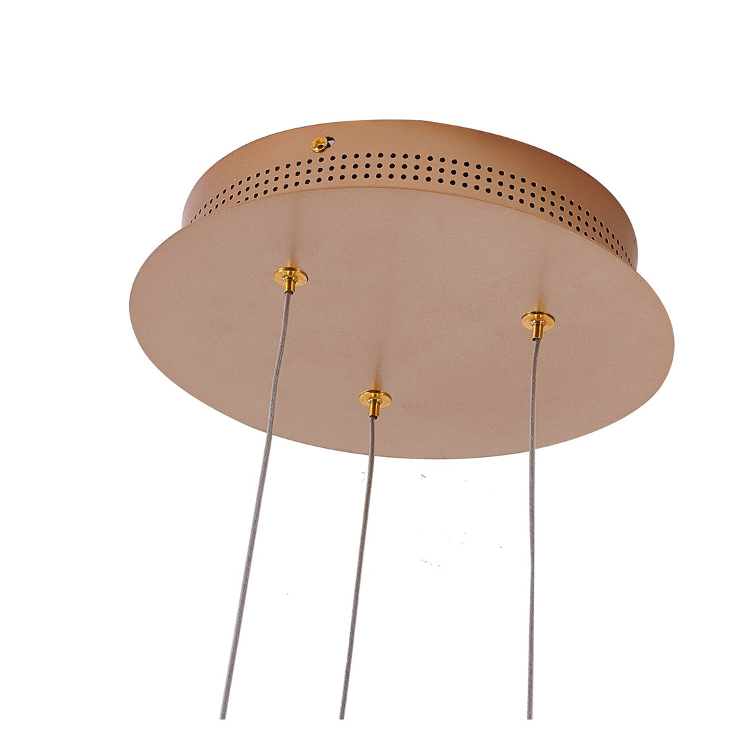 Led Chandelier In Gold Finish