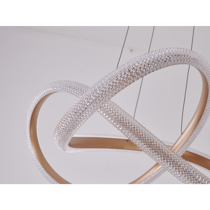 Led Chandelier In Gold Finish