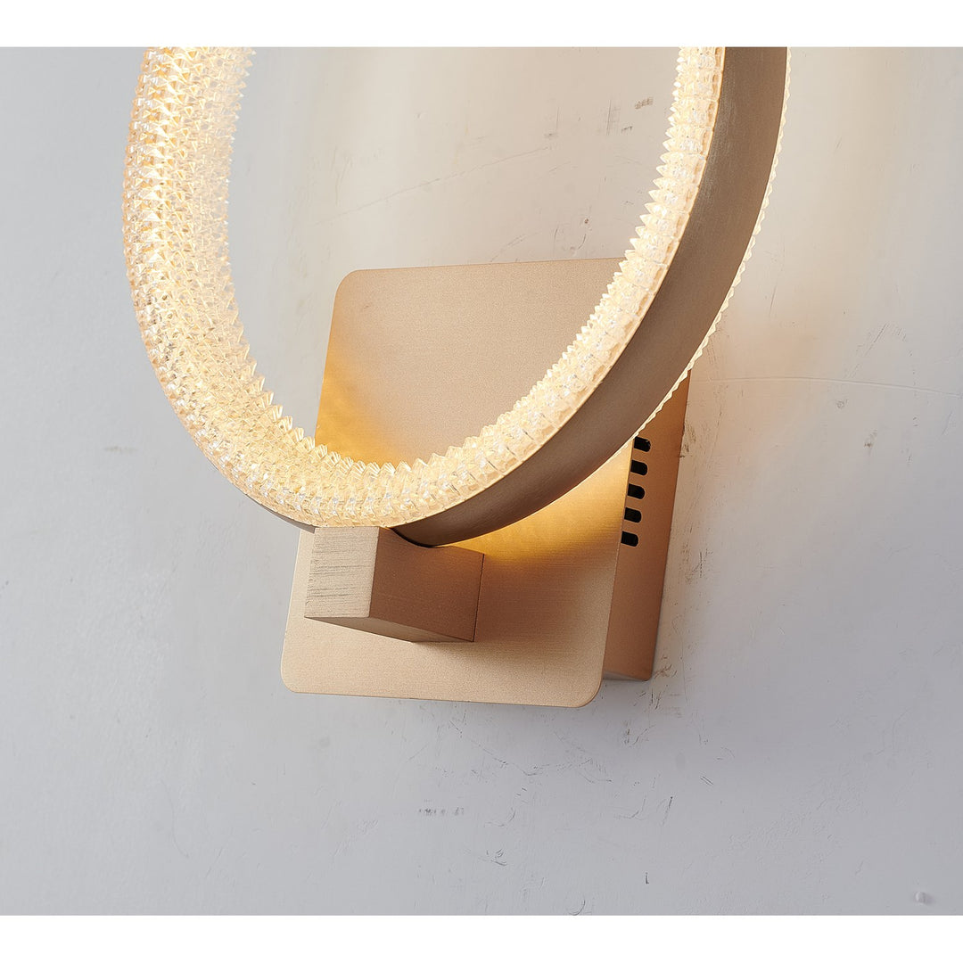 Led Wall Sconce In Gold Finish