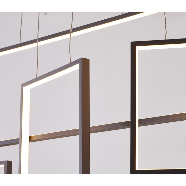 Led Chandelier In Coffee Brown Finish