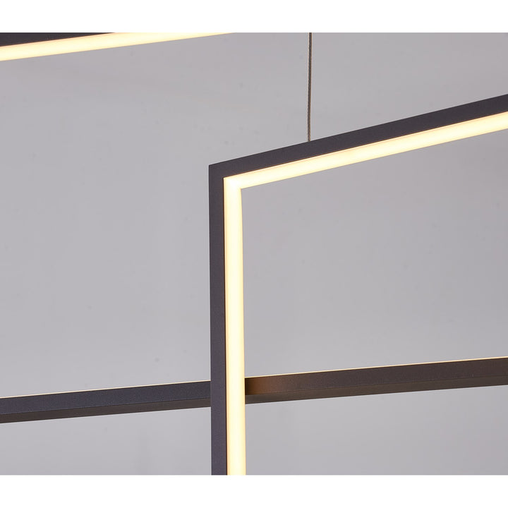 Led Chandelier In Coffee Brown Finish
