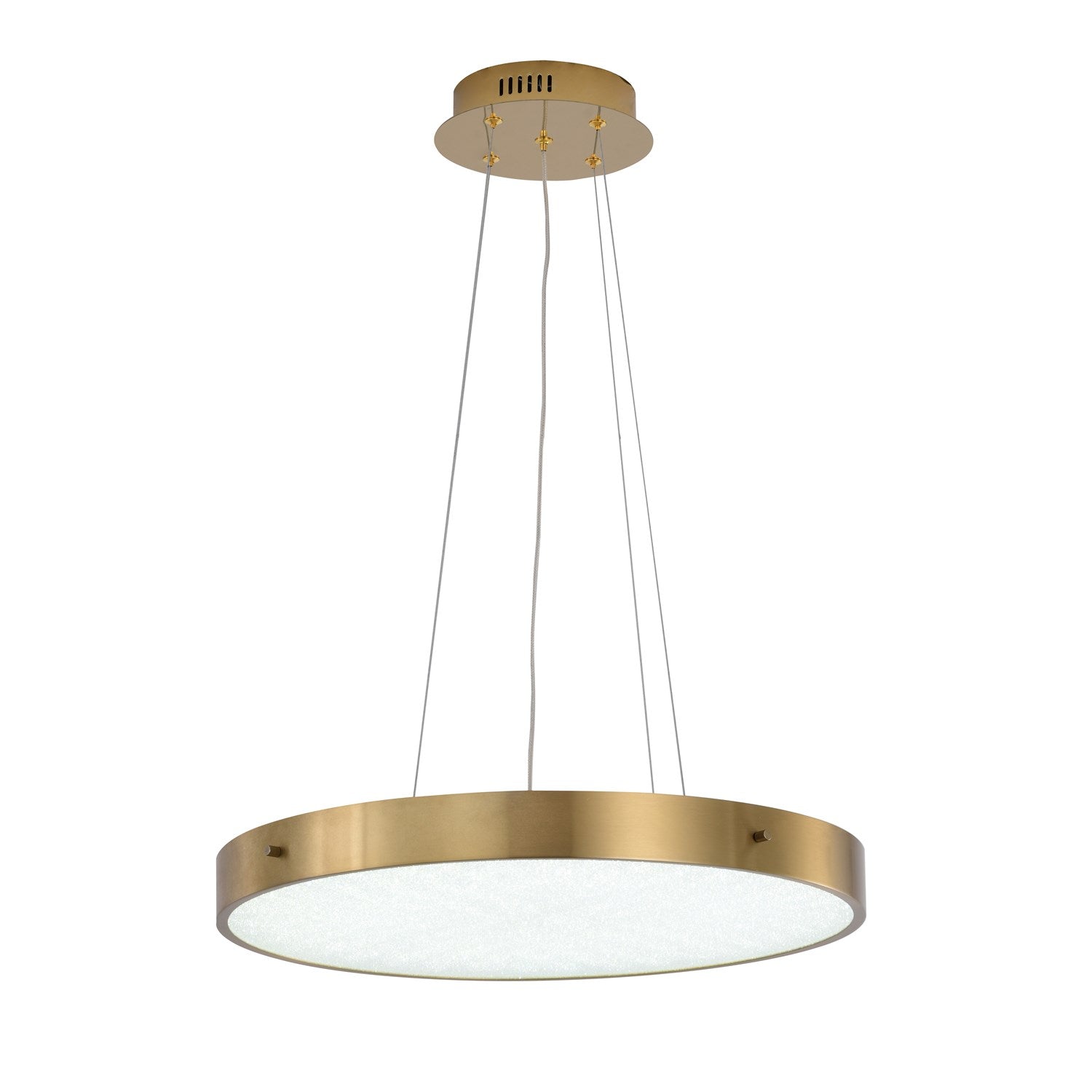 Led Chandelier In Brass Finish