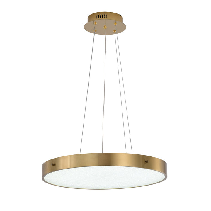 Led Chandelier In Brass Finish