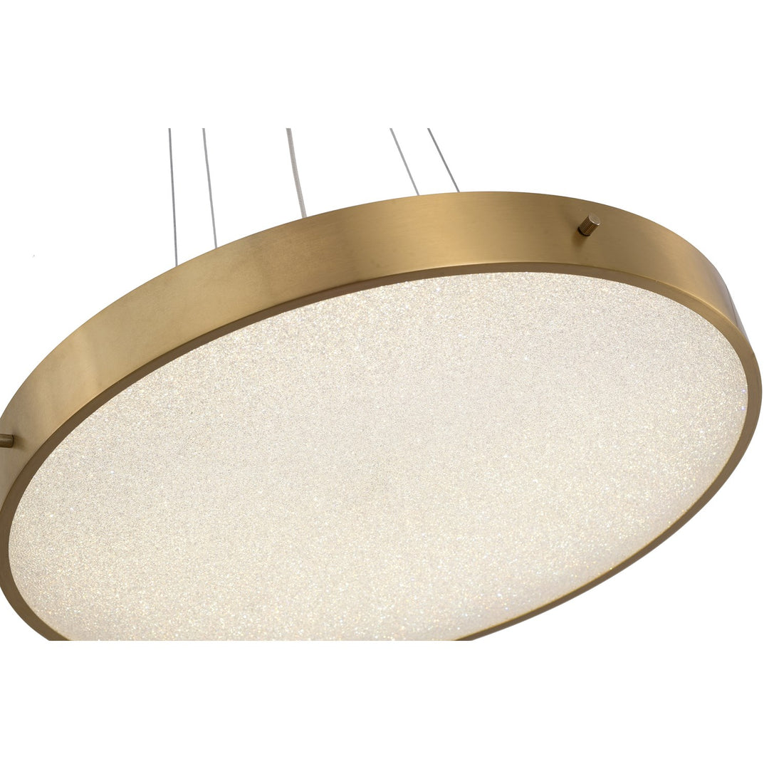 Led Chandelier In Brass Finish