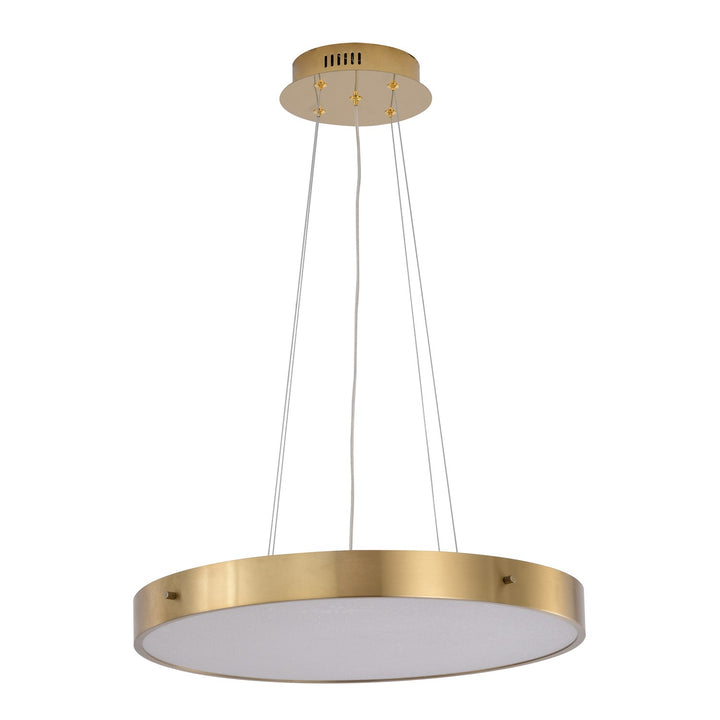Led Chandelier In Brass Finish