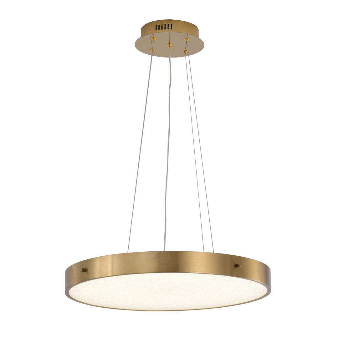Led Chandelier In Brass Finish