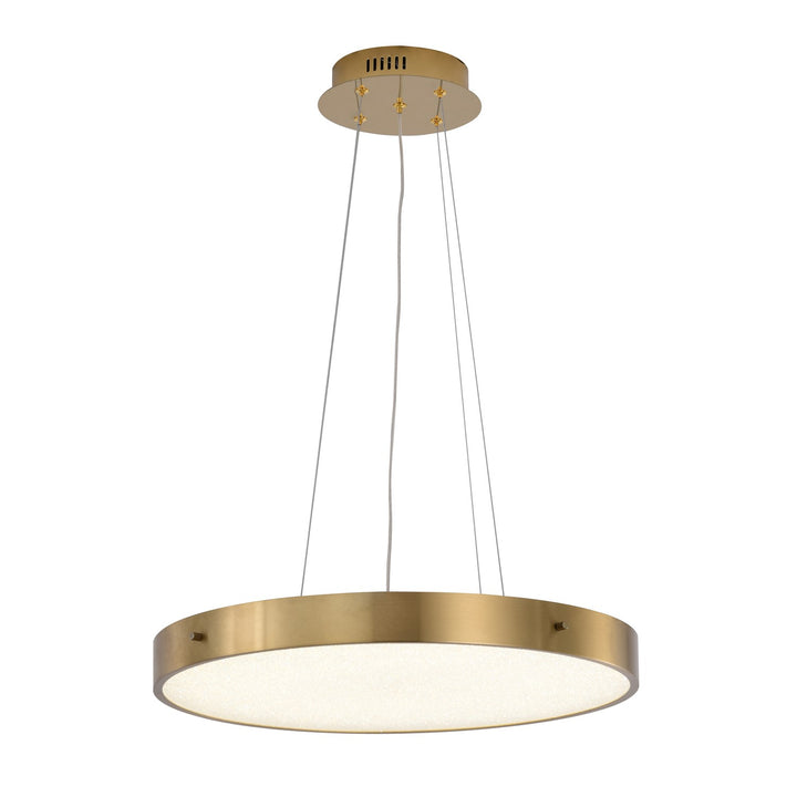 Led Chandelier In Brass Finish