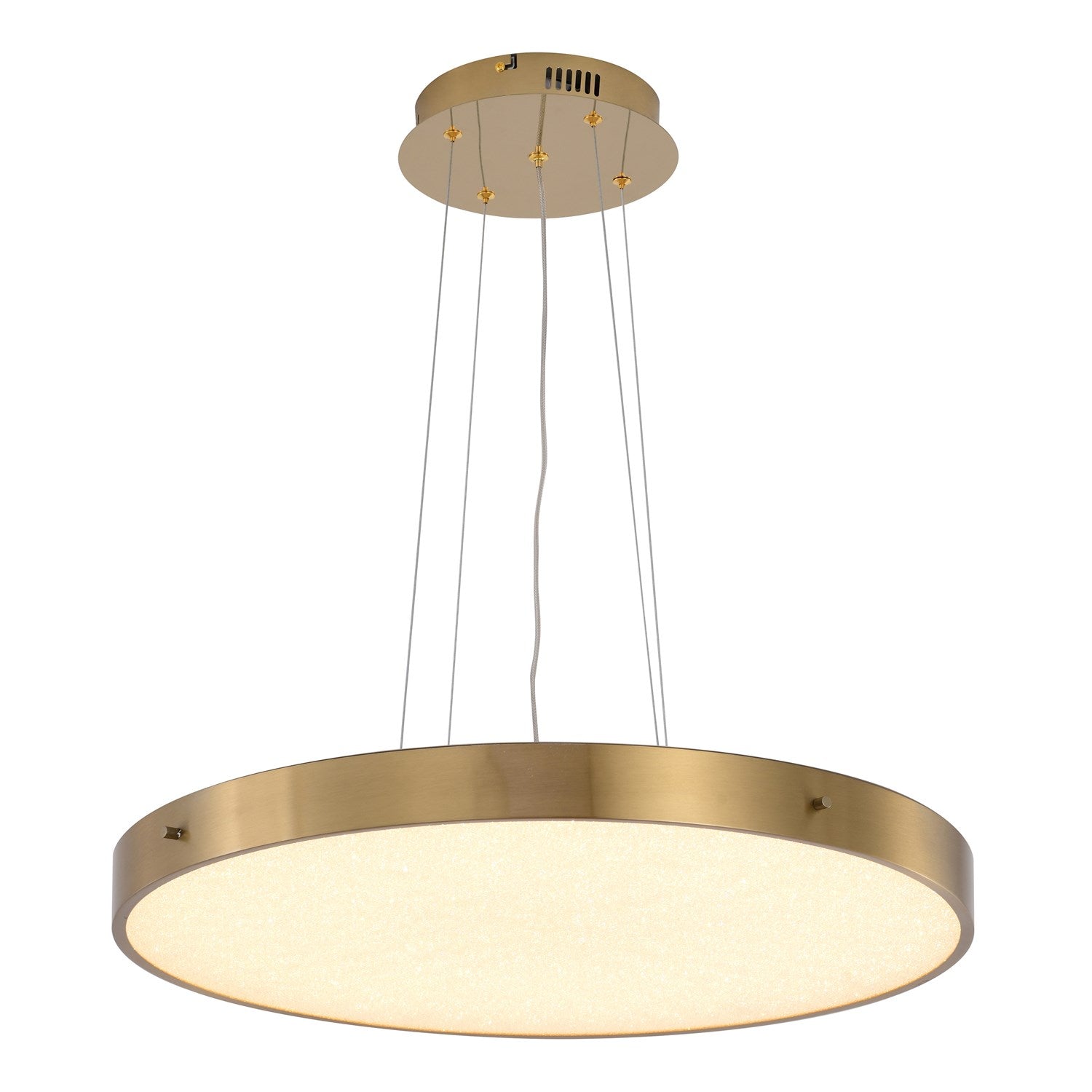 Led Chandelier In Brass Finish by Bethel