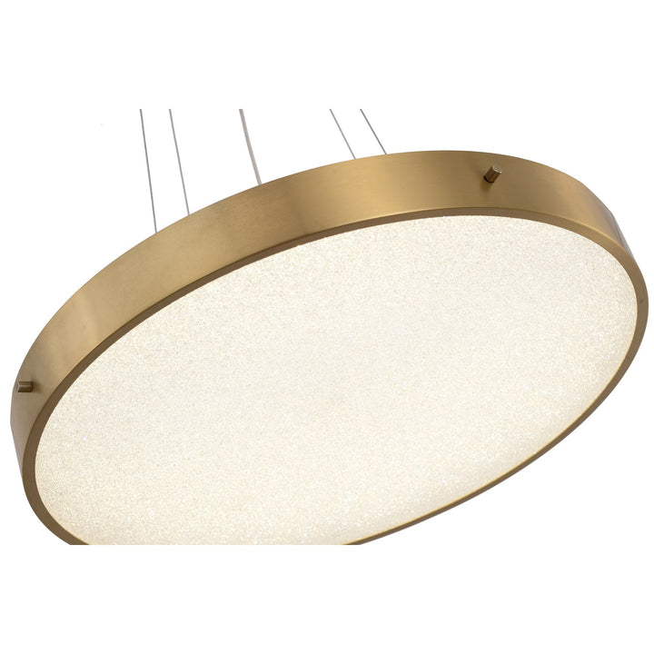 Led Chandelier In Brass Finish