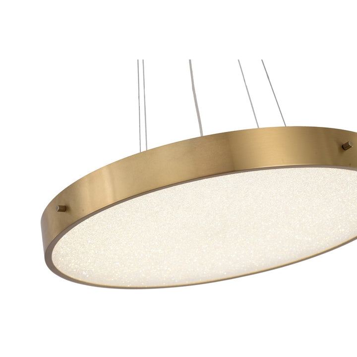 Led Chandelier In Brass Finish