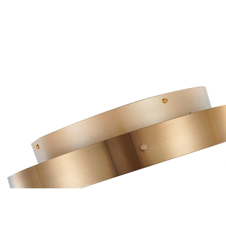 Led Flush Mount In Brass Finish