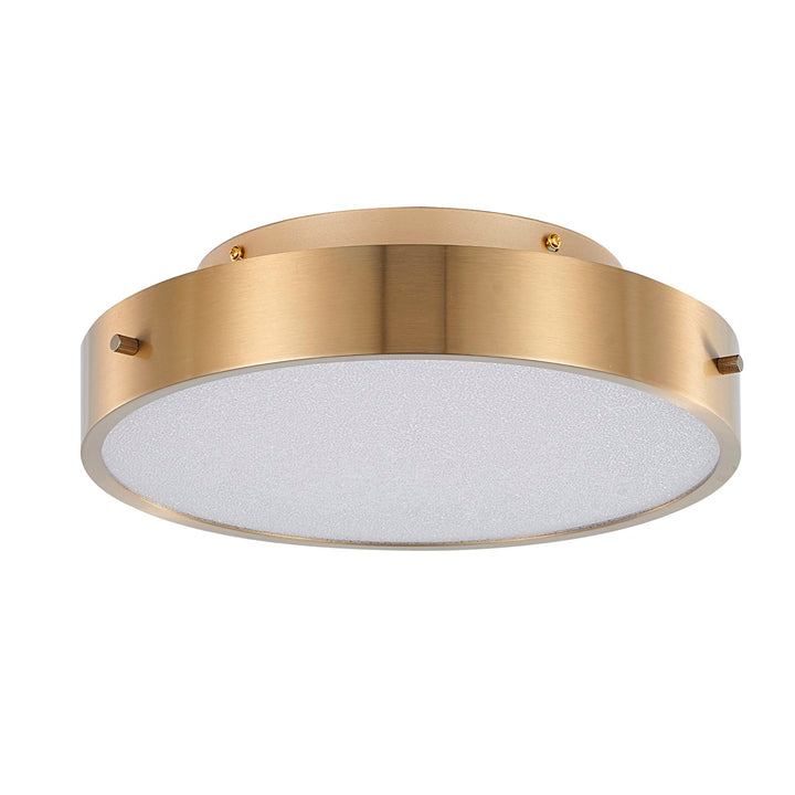 Led Flush Mount In Brass Finish