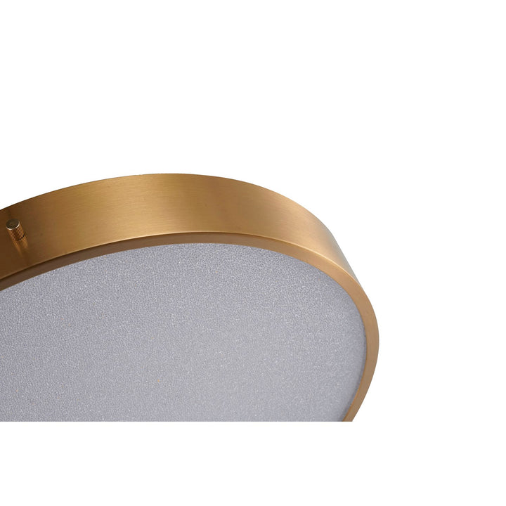 Led Flush Mount In Brass Finish