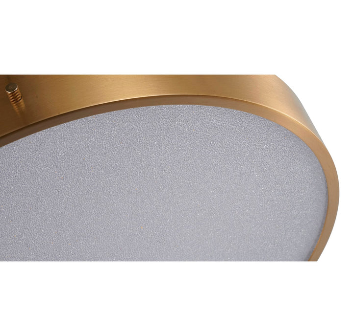 Led Flush Mount In Brass Finish