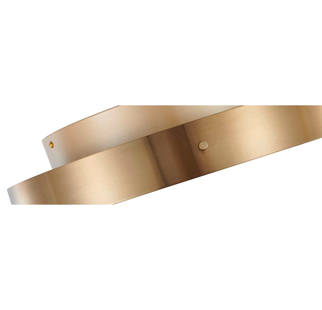 Led Flush Mount In Brass Finish