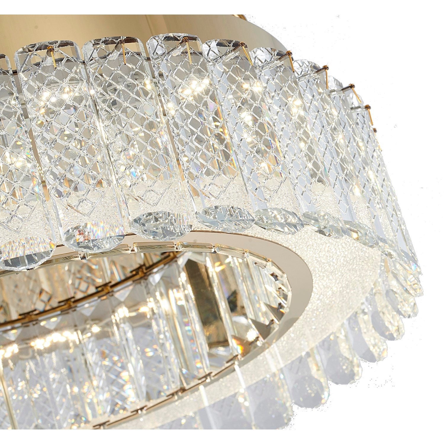 Led Flush Mount In Gold Finish