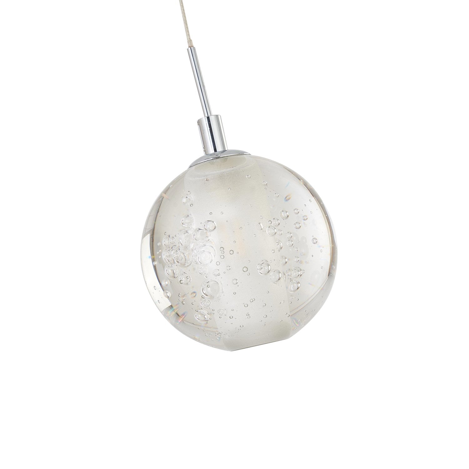 Single Pendant Lighting In Chrome Finish