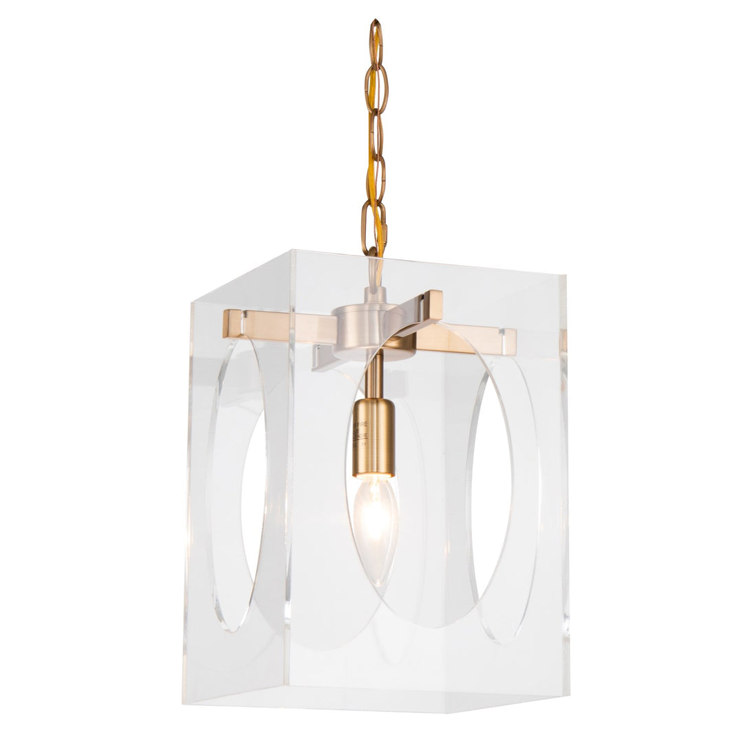 Single Pendant Lighting In Antique Brass Finish by Bethel