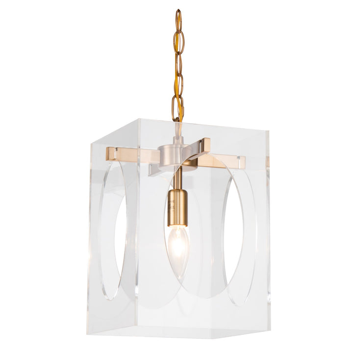 Single Pendant Lighting In Antique Brass Finish by Bethel
