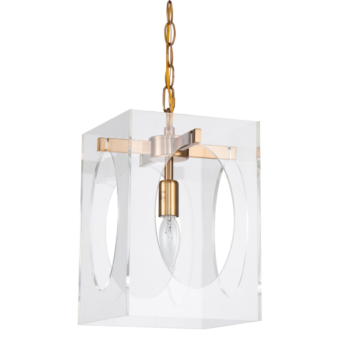 Single Pendant Lighting In Antique Brass Finish