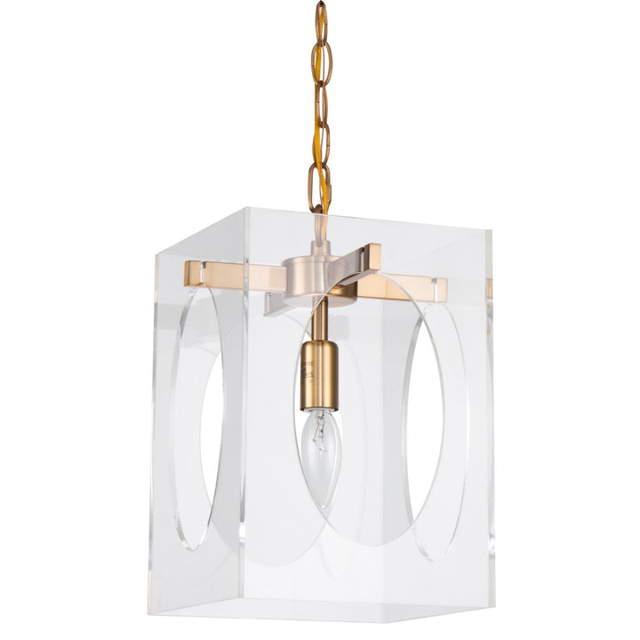 Single Pendant Lighting In Antique Brass Finish