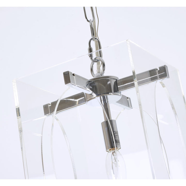 Single Pendant Lighting In Chrome Finish