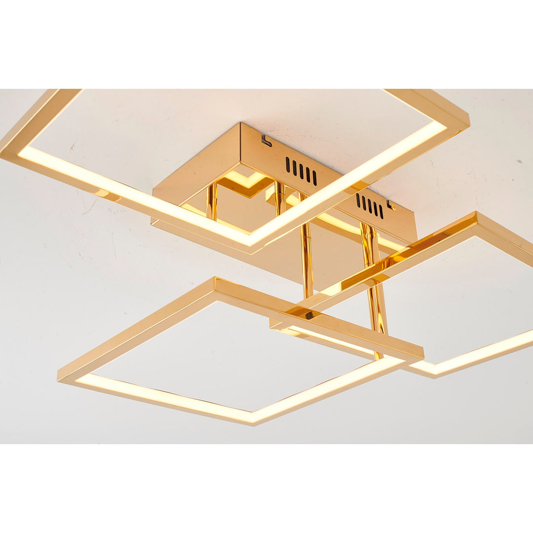 Led Flush Mount In Gold Finish