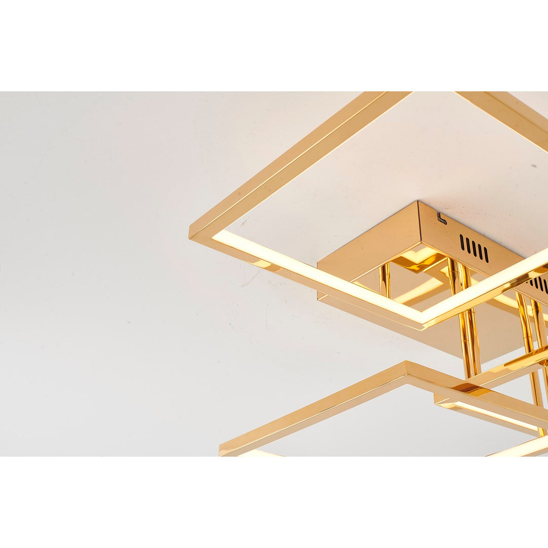 Led Flush Mount In Gold Finish