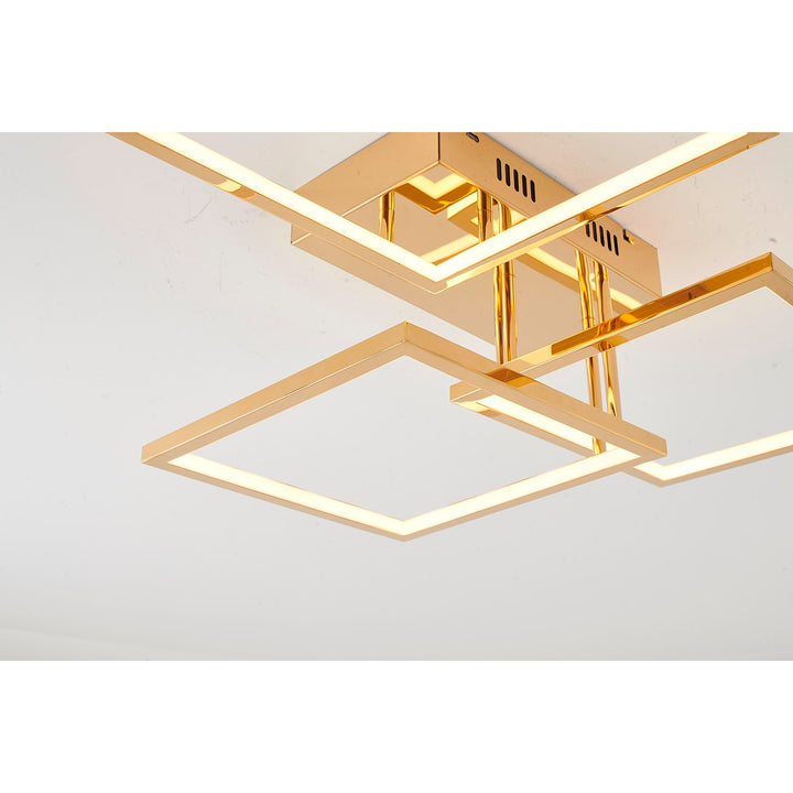 Led Flush Mount In Gold Finish