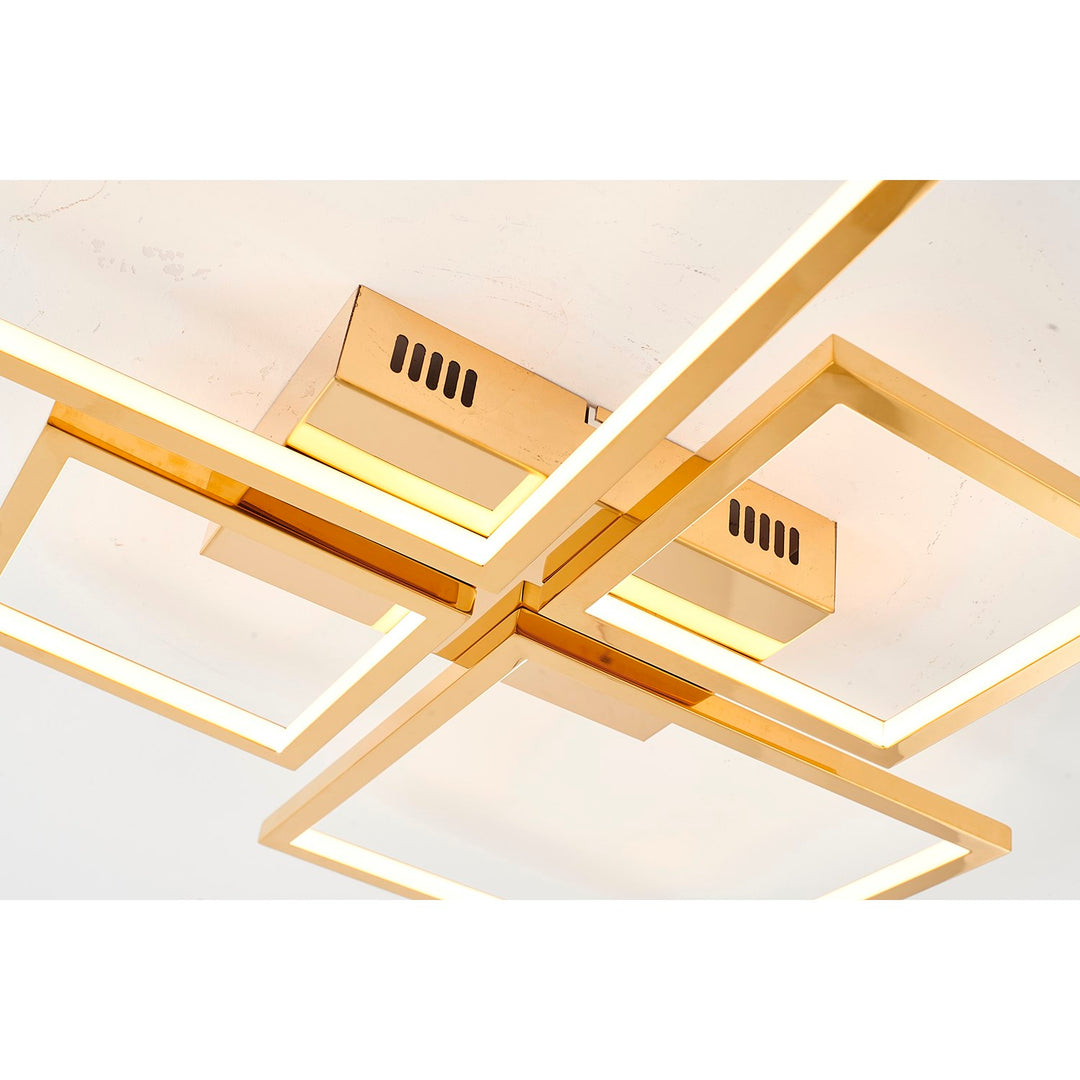 Led Flush Mount In Gold Finish