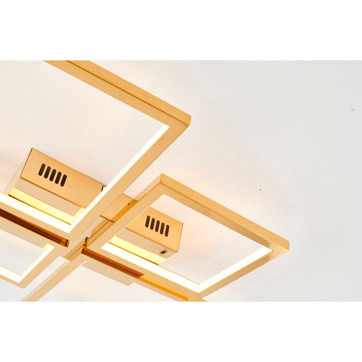 Led Flush Mount In Gold Finish