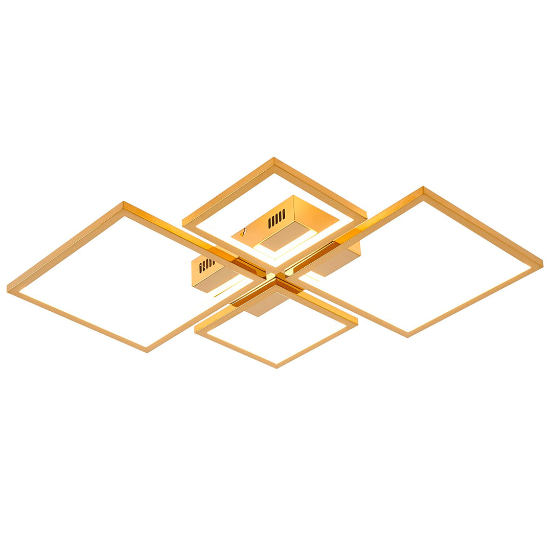 Led Flush Mount In Gold Finish