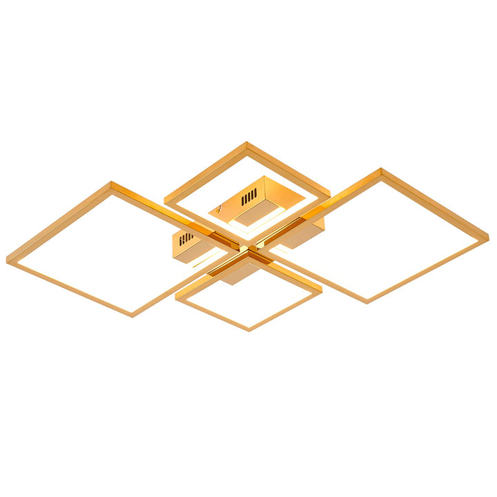 Led Flush Mount In Gold Finish
