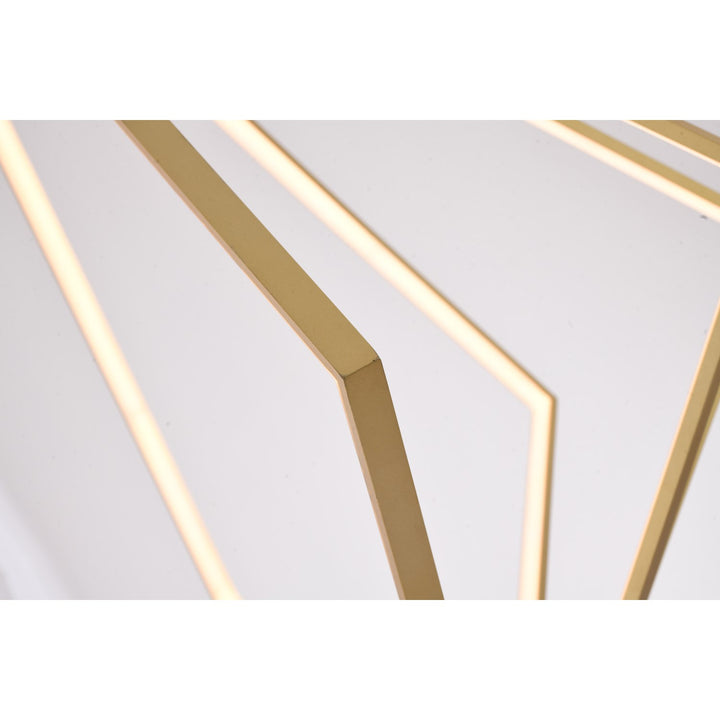 Led Chandelier In Gold Finish