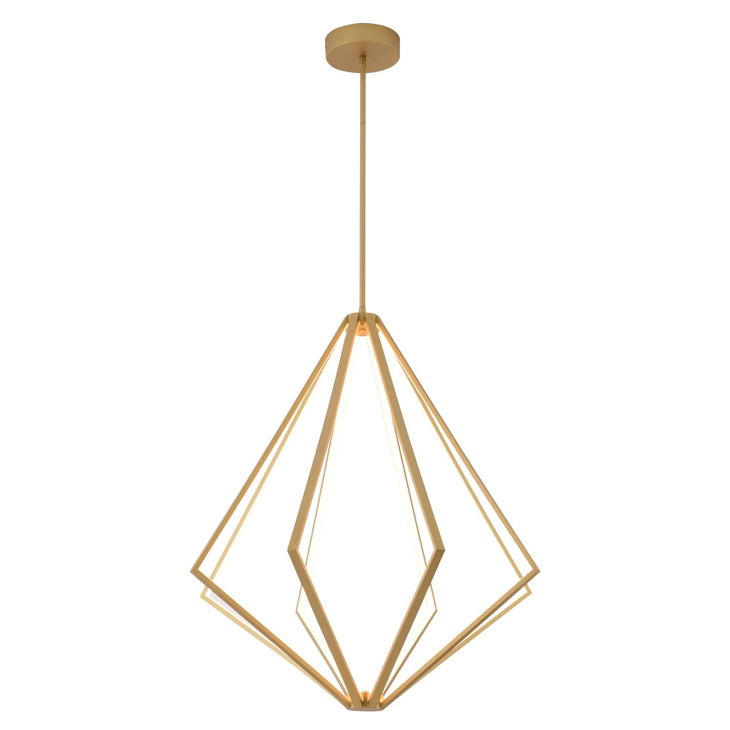 Led Chandelier In Gold Finish by Bethel