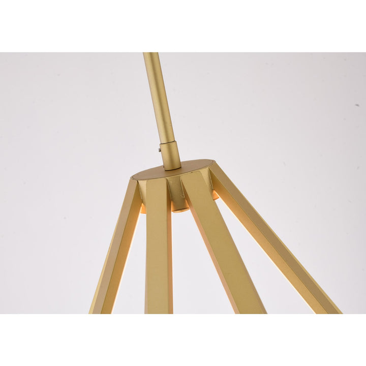 Led Chandelier In Gold Finish