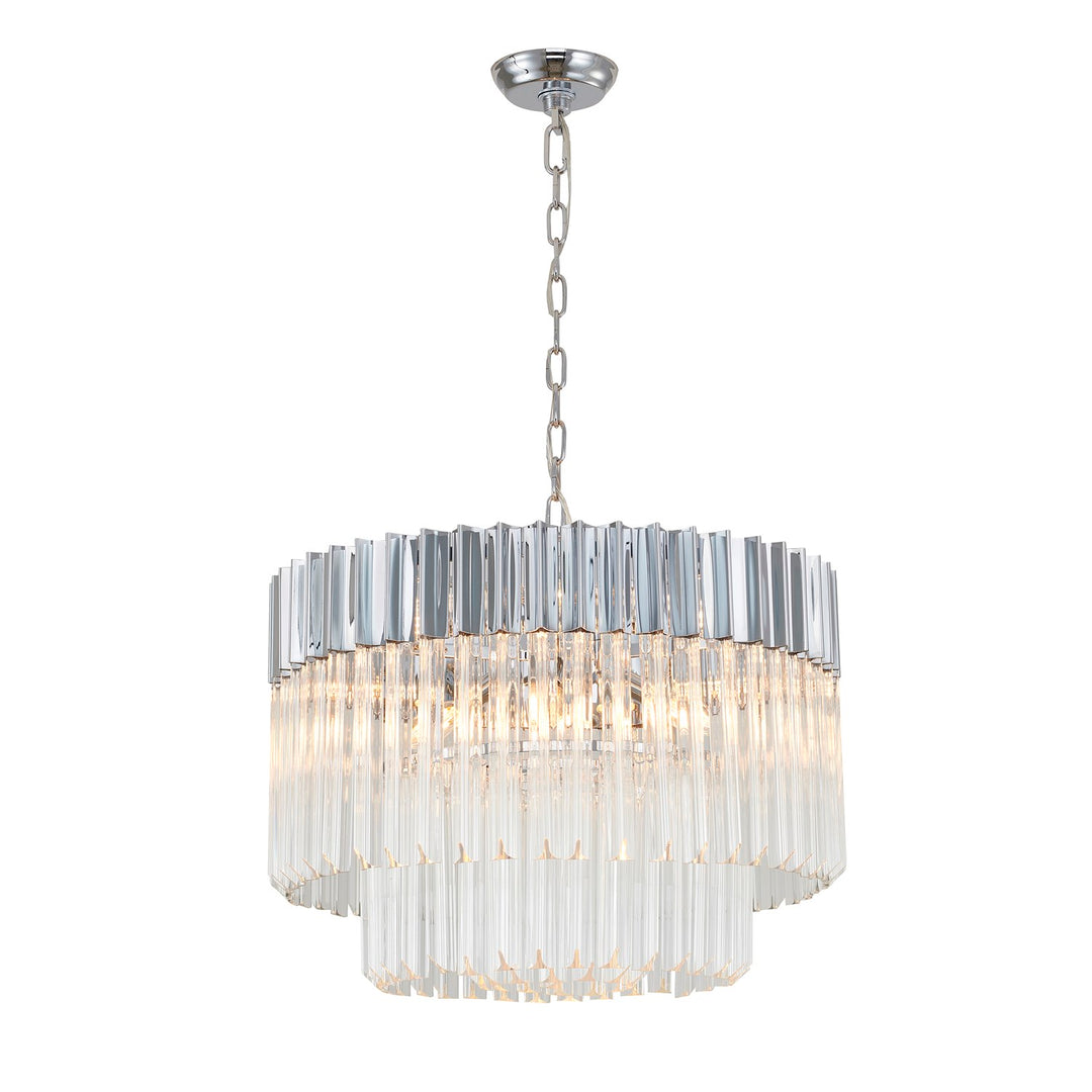 Chandelier In Chrome Finish by Bethel