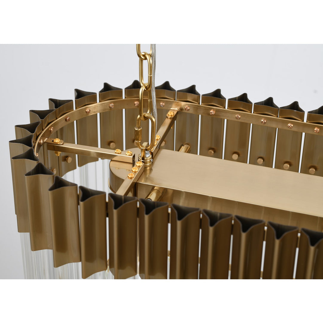 Chandelier In Brass Finish