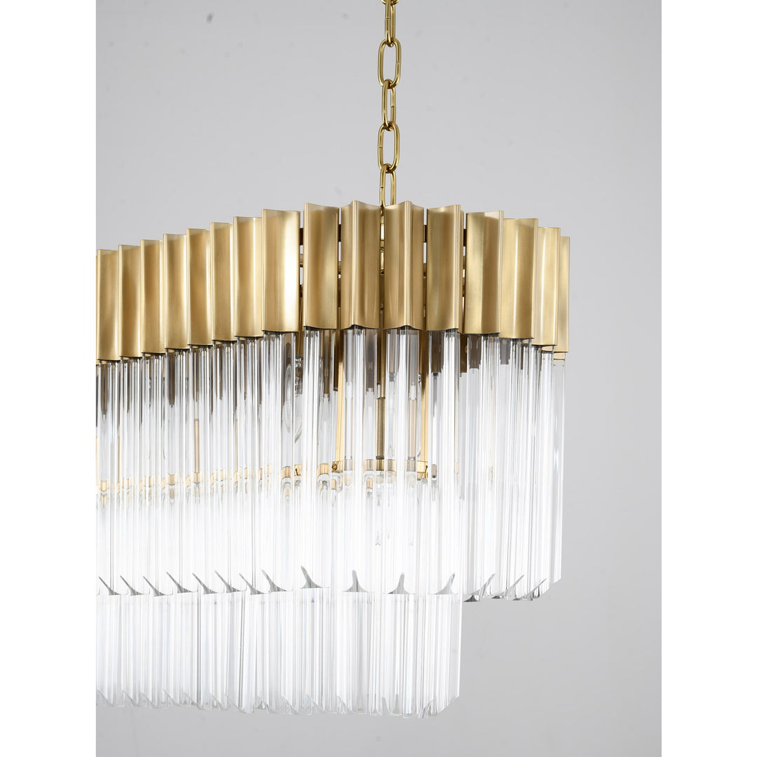 Chandelier In Brass Finish