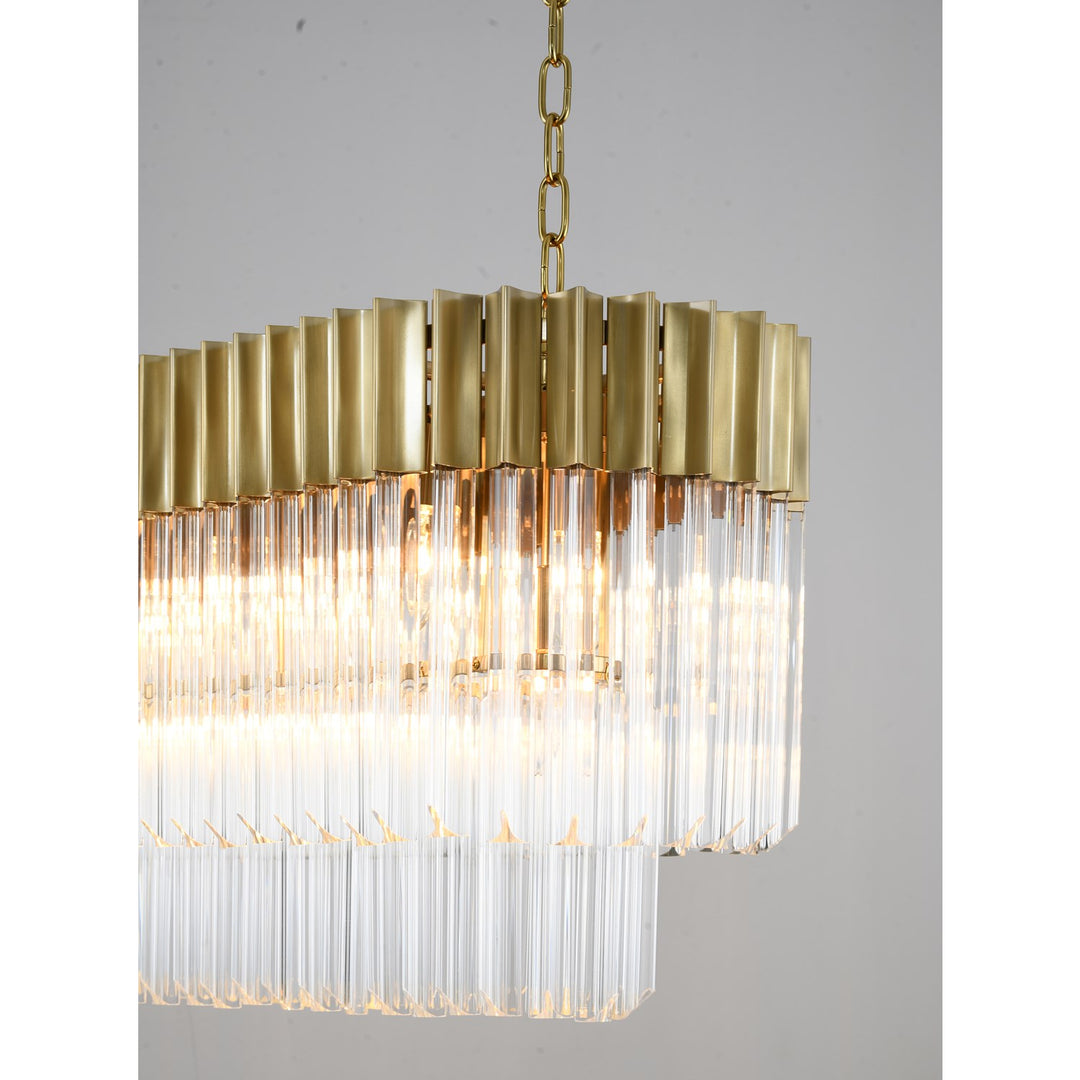 Chandelier In Brass Finish