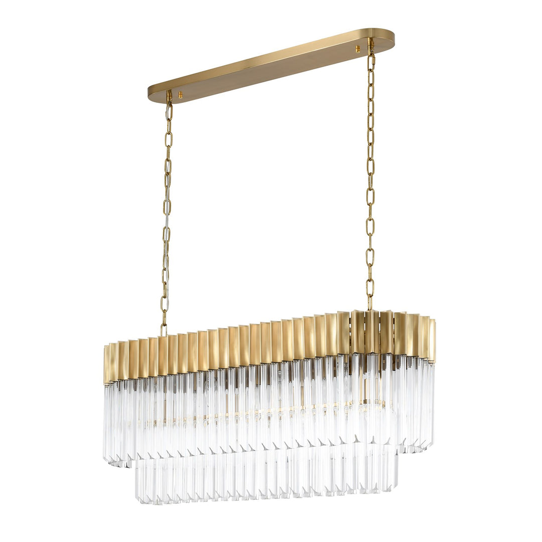 Chandelier In Brass Finish
